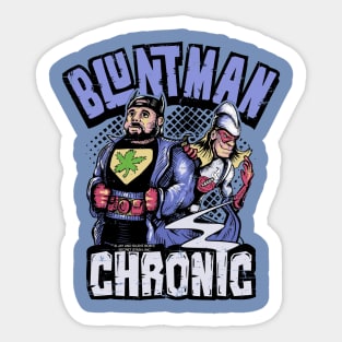 Bluntman and Chronic colored Sticker